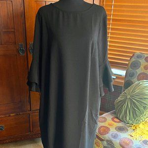Soft Surroundings Black Flutter Sleeve Dress Size Large
